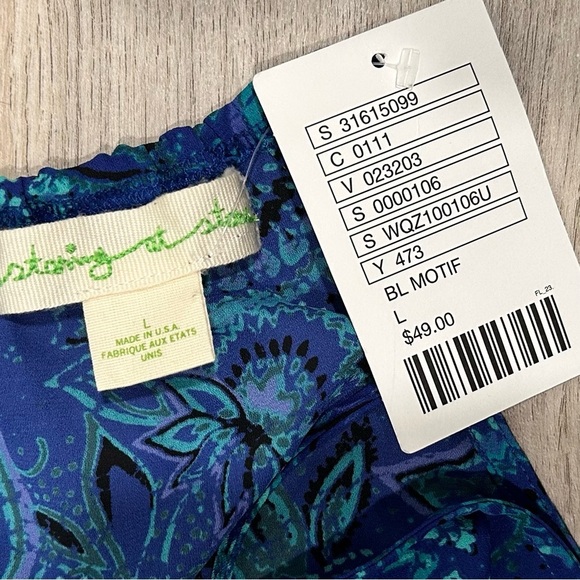 NWT Urban Outfitters Staring at Stars Crop Top Tank Shirt Lace Fringe Size L - Picture 4 of 6